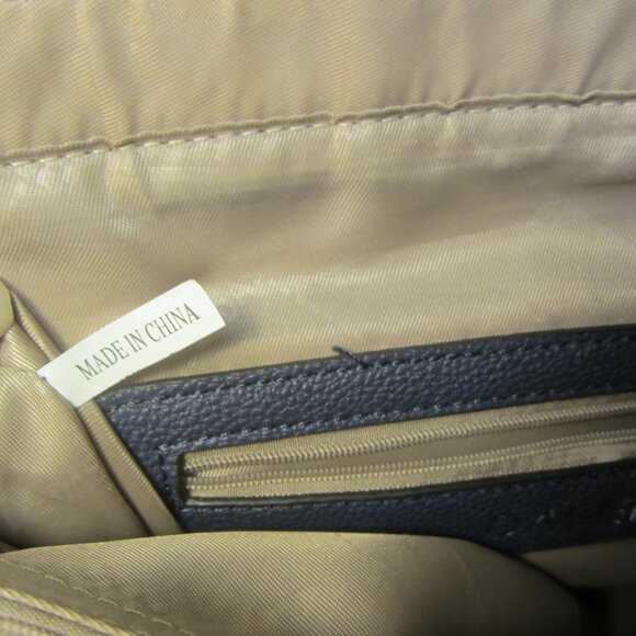 VTG DASEIN TOTE BLUE, GOLD TONE ACCENTS, PADLOCK CHARM - Picture 8 of 8